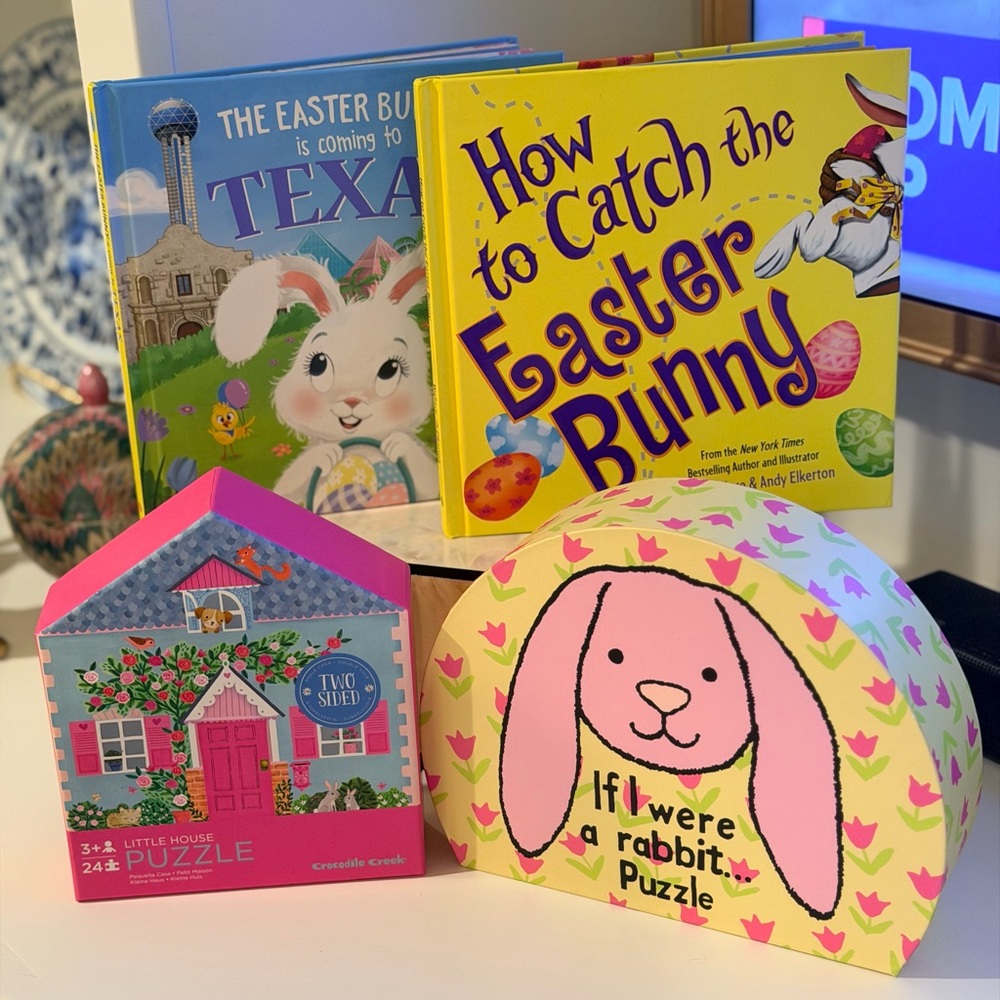 Jellycat & Crocodile Creek Puzzles & Easter Books Bundle